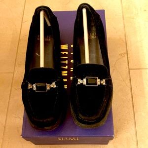 Stuart Weitzman Black Suede Flats - Size 6